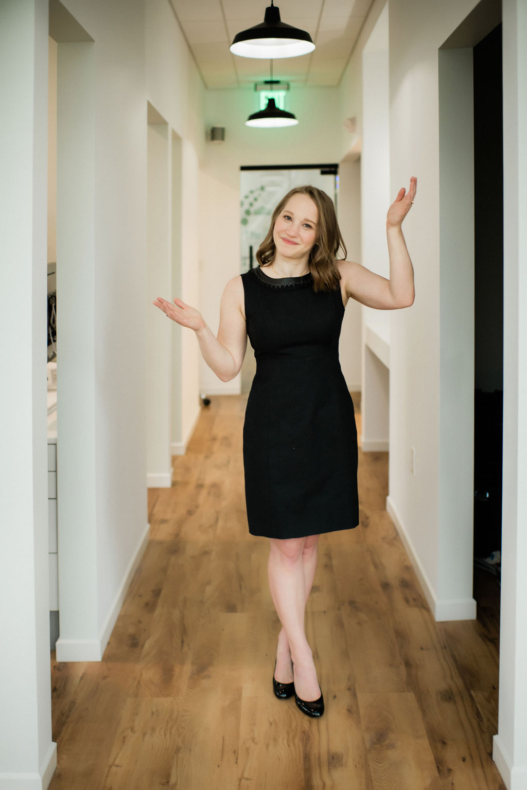 Photo of a smiling patient wearing headphones